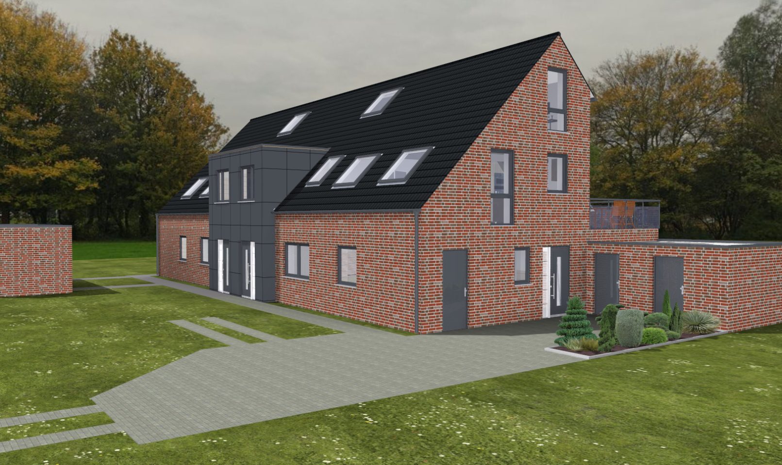 Neubau eines Zweifamilienhauses in Rheine